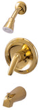 1-handle Tub & Shower Faucet, Polish Brass Finish, Washerless Cartridge - By Plumb USA