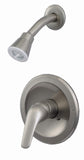 Single Handle Shower Only Faucet, Satin Nickel Finish, Equipped with Generic Delta Ball-type Washerless Cartridge, Spring & Seal Control, Lever Handle