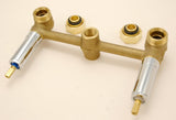 2-Handle Tub & Shower Rough-In Valve, Made by Plumb USA, Compatible For Delta 2-handle Shower Series 2600, Rough Brass and Polish Chrome Finish
