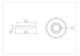 Shower Trim Kit - Porcelain Handles and Flanges (3 Pieces Each) Fits Price Pfister 910-385, Oil Rubbed Bronze Finish - By PlumbUSA