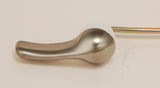 Toilet Tank Lever, Satin Nickel Handle, Frontal Mount - By PlumbUSA