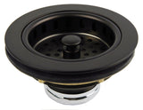 Solid Brass Duo Basket Strainer, for Kitchen Sinks (Oil Rubbed Bronze)