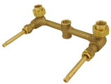 8" Two-way Shower Valves, Compression Stems, Verve Handles, Satin Nickel Finish - By PlumbUSA 34100SN