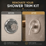 Repair Kit/Renovation Kit Fits Delta Faucet RP54870, Series 600 All Metal Parts Tub and Shower Trim Kit, With Lever Handle, Brushed Nickel Finish -By Plumb USA