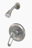 Single Handle Shower Only Faucet, Satin Nickel Finish, Equipped with Generic Delta Ball-type Washerless Cartridge, Spring & Seal Control, Handicap Friendly Lever Loop Handle - By Plumb USA