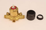 Single-handle Shower Faucet with Pressure Balance Control, Oil Rubbed Bronze Finish, Managed by Ceramic Disc Cartridges, With Integral Stops, 1/2" Male IPS Connection - By Plumb USA