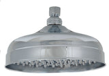 8" Rain Shower Heads, Solide Brass Construction, Brass Tips, Chrome Finish - By PlumbUSA