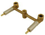 8" Two-way Tub & Shower Valves, Polished Brass Finish, Washerless - By Plumb USA 34529