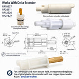 Plumb USA 2-Handle Shower Trim Kit, Brushed Nickel, Fits Delta Washerless