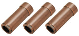 Shower Faucet Sleeves (3 Pieces) Fit Delta or Peerless 3-handle Shower Valve, Antique Copper Finish - By Plumb USA 34536-3x3