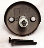 PlumbUSA 3-1/8" Trip Lever Tub Trim Only Set with 2-Hole Overflow Faceplate, Oil Rubbed Bronze, Matte Black