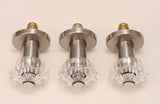 Shower Remodel Kit Fits Price Pfister Crown Imperial Shower Faucet, with Acrylic Round Handles, Satin Nickel Finish -By Plumb USA