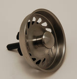 Kitchen Sink Strainer, Double Cup Basket Strainer, Satin Nickel Finish- By PlumbUSA
