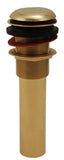 Push Button Closing Drain Without Overflow, Polish Brass Finish - By PlumbUSA