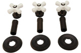 Shower Trim Kit. Fits 3-handle Shower Valve, Fits Delta Washerless Shower, Oil Rubbed Bronze Finish, with Porcelain Cross Handles -By Plumb USA