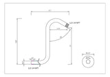 S-style Shower Arms, With Flanges, Brass Construction - By Plumb USA