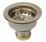 Deep Cup Basket Strainer, Satin Nickel Finish Sink Strainer - By PlumbUSA