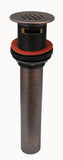 Grid Lavatory Drain, Antique Copper Finish - By Plumb USA