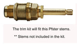 Shower Trim Kit Fits 3-handle Price Pfister Crown Imperial Shower Faucet, Chrome Finish -By PlumbUSA