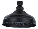 6" Rain Shower Heads, Solide Brass Construction, Brass Tips, Oil Rubbed Bronze - By PlumbUSA