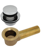 Plumb USA TiptoeShoes 1 1/2" Brass Bathtub Drain with Stainless Grid, 5 1/2" Length