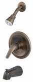 Plumb USA - Single Handle Tub & Shower Faucet, Antique Copper Finish, Washerless