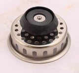 Solid Brass Duo Basket Strainer, for Kitchen Sinks (Satin Nickel)