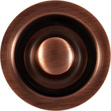 Sinkology SinkSense Kitchen Sink Disposal Flange with Stopper, Antique Copper, Solid Brass, Fits Standard 3.5 Inch Drain, Garbage Disposal Compatible