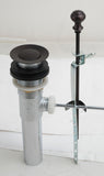 Lavatory Sink Drain, Brass Pop-Up Drain with Overflow, or Pop-Up Assembly, Pop-Up Drain, Oil Rubbed Bronze Finish - By Plumb USA