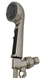 5-Setting Handheld Shower Head With Hose for Hair Washing & Pet Dog Rinse & Baby Bath, ON/OFF Extension for Moen, Kohler, Delta, American Standard (With On Off Switch, Satin Nickel)