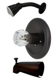Fit Delta, Peerless 1-Handle Shower Trim Kit, for Washerless Shower Faucets, Acrylic Handle and Oil Rubbed Bronze Finish Trim - By Plumb USA