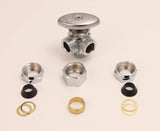 3-way Angle Supply Valve, 1/2" Comp X 1/2" Slip Joint X 1/2" Slip Joint 40356