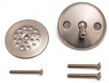 3-1/8" Trip Lever Tub Trim Only Set with 2-Hole Overflow Faceplate, Satin Nickel Finish