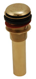 Push Button Closing Drain Without Overflow, Polish Brass Finish - By PlumbUSA