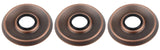 Shower Faucet Flanges (3 Pieces) Fit Delta or Peerless 3-handle Shower Valve, Antique Copper Finish - By Plumb USA 34536-2x3