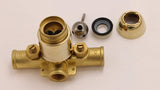 Single Handle Hotel Tub & Shower Faucet with Integral Stops, Polish Brass Finish, Generic Delta Washerless Cartridge (Springs & Seals)