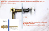 Trim Kit for Porcelain 3-handle Shower Valve, Fit Price Pfister Compression Stem Shower, Chrome Finish -By Plumb USA