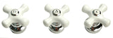 Porcelain Chrome Handle Fits Gerber 87-215 Shower, 3 Pieces Include H, C and D. Fits GE20778B - By PlumbUSA