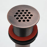 Grid Lavatory Drain, Antique Copper Finish - By Plumb USA