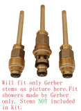 Bathtub and Shower 3-Handle Trim Kit for Gerber 87-215, Oil Rubbed Bronze Finish, Bell Flange Without Stems- By Plumb USA