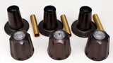 Bathtub and Shower 3-Handle Trim Kit for Gerber 87-215, Oil Rubbed Bronze Finish, Bell Flange Without Stems- By Plumb USA