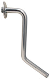 Z-style Shower Arms with Flanges, Lowers Existing Shower Head/Handheld Shower Unit by 11 Inch, Polished Chrome Finish - By PlumbUSA