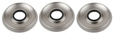 Shower Faucet Flanges (3 Pieces) Fit Delta or Peerless 3-handle Shower Valve, Satin Nickel Finish - By PlumbUSA
