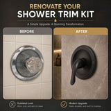 Repair Kit/Renovation Kit Fits Delta Faucet RP54870, Series 600 All Metal Parts Tub and Shower Trim Kit, With Lever Handle, Matte Black Finish -By Plumb USA