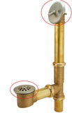 3-1/8" Trip Lever Tub Trim Only Set with 2-Hole Overflow Faceplate, Satin Nickel Finish