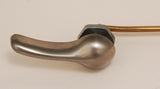 Toilet Tank Lever, Satin Nickel Handle, Frontal Mount - By PlumbUSA