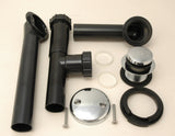 1 1/2" PVC Tubular Bathtub Waste And Overflow Assembly, Chrome Plated - Plumb USA