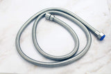 Tube Type Bathroom Handheld Shower Head with Extra Long Hose and Bracket Holder, Stainless Steel Finish