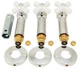 Shower Remodel Kit Fits Price Pfister Crown Imperial Shower Faucet, with Porcelain Handles, Chrome Finish -By Plumb USA