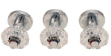 Shower Remodel Kit Fits Price Pfister Crown Imperial Shower Faucet, with Acrylic Round Handles, Chrome Finish -By Plumb USA